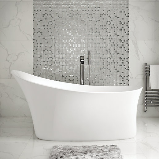 Wickes Fasani Contemporary Freestanding Slipper Bath - 1590mm