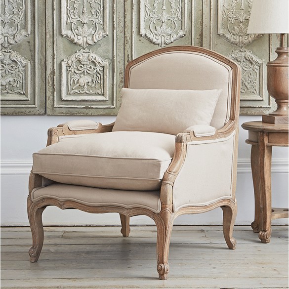 Chantelle French Armchair (Putty) - Alison at Home