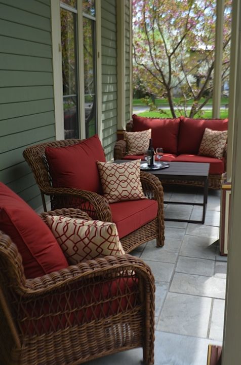 Come enjoy our new porch furniture and relax to the sound of a