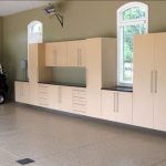 Hinges for frameless garage cabinets