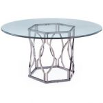 Modern & Contemporary 42 Inch Glass Top Dining Table | AllModern