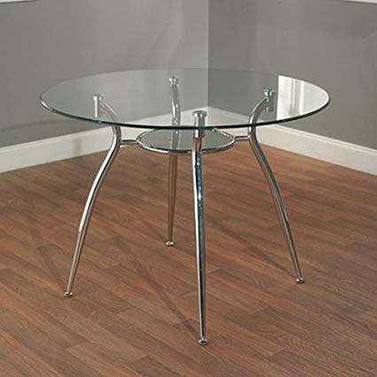 Amazon.com - Simple Living Modern Tempered Glass and Chrome Small