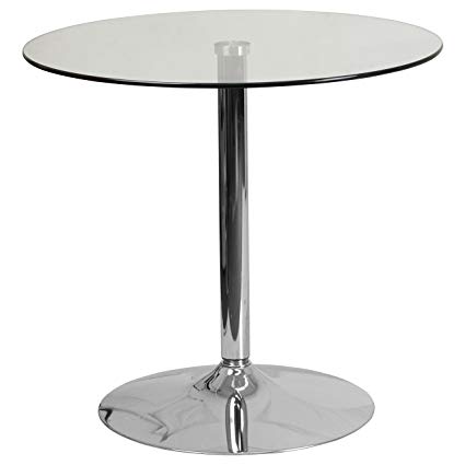 Amazon.com - Flash Furniture 31.5'' Round Glass Table with 29''H