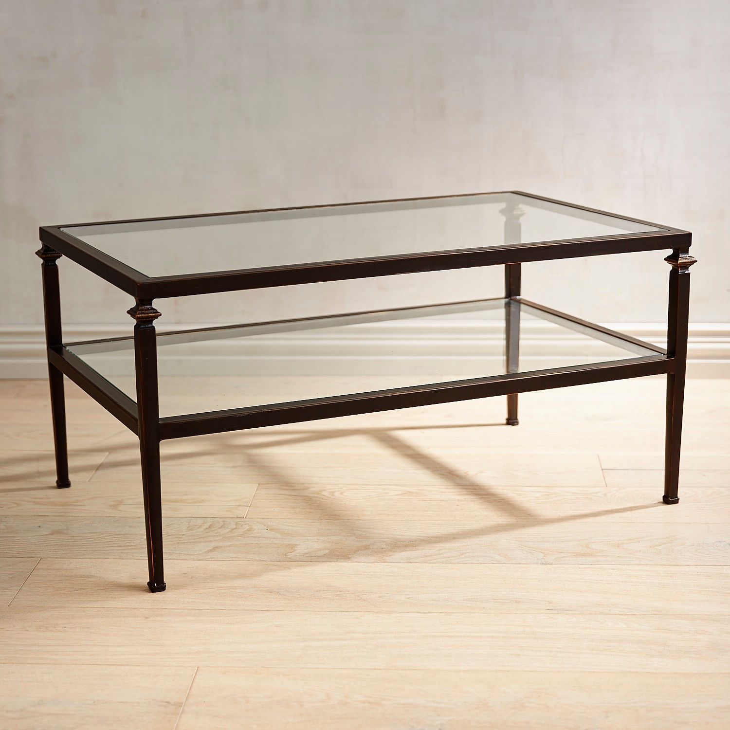 Lincoln Glass Top Coffee Table | Pier 1