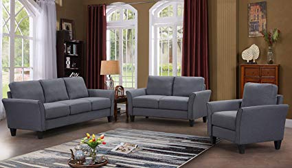 Amazon.com: Harper&Bright Designs 3 Piece Sofa Loveseat Chair