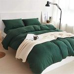 Amazon.com: YAMFEI Luxury Jersey Cotton Solid Emerald Green Duvet