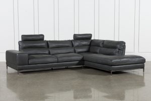 Grey 100% Leather Sectionals & Sectional Sofas | Living Spaces