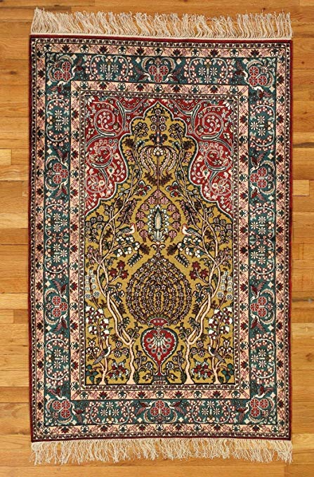 Amazon.com: Tabriz Elegant Handmade Rugs 3x5 Yellow Carved
