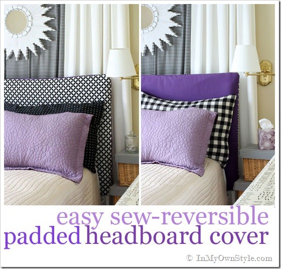 Easy-Sew Reversible Padded Headboard Cover | In My Own Style