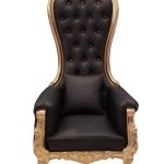 High Back Chair - HighBack Baroque Chair - Queen Throne Black
