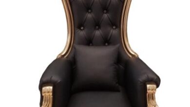 High Back Chair - HighBack Baroque Chair - Queen Throne Black