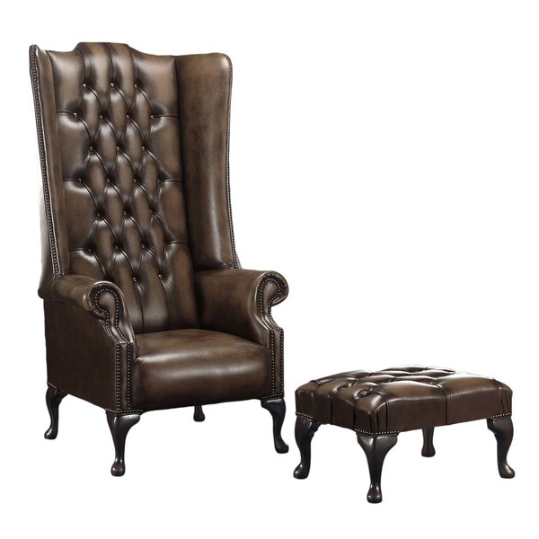Rosalind Wheeler Barlet High Back Wing Chesterfield Chair and