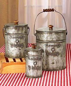 Amazon.com: Country Living Set of 3 Canisters Home Accent: Kitchen