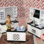 Mordern Wooden 1:12 Miniature Dollhouse Kitchen Furniture Cabinets