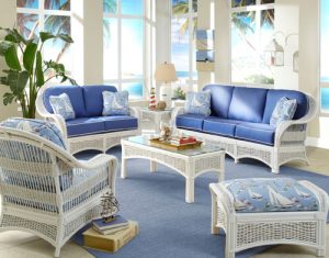 White Rattan and Wicker Living Room Furniture Sets | Living Room