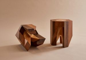 Puzzle-Like Wooden Stools : traditional Japanese furniture design