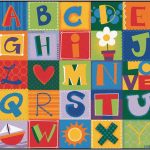 KIDSoft Toddler Alphabet Blocks Rug | Alphabet Area Rug for Kids
