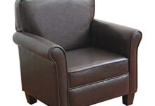Amazon.com: HomePop K3334-E155 Youth Leatherette Club Chair Dark