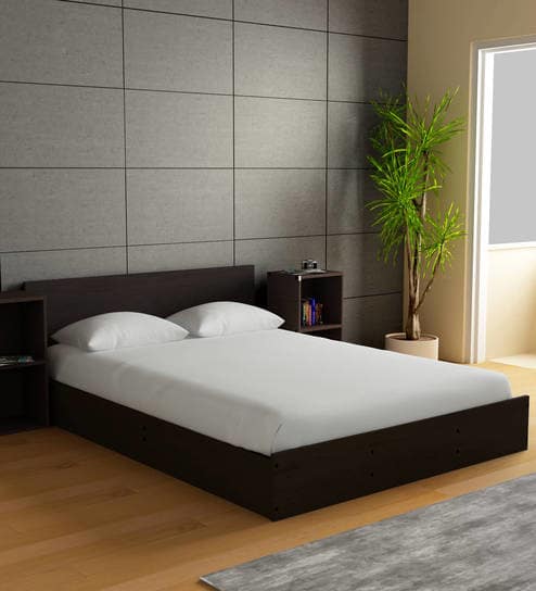 Buy Ren King Size Bed with Box Storage & Two Bedside Tables in Wenge