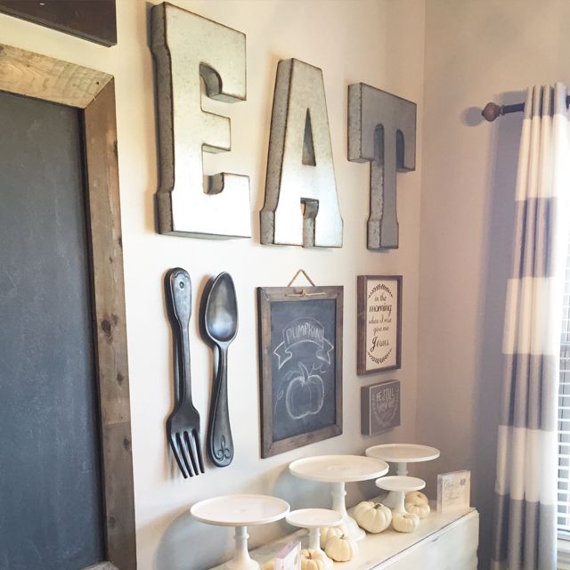 Dining Room Gallery Wall Idea | Decorating | Farmhouse kitchen decor