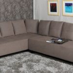 Buy Naples L Shaped Sofa Set with Cushions in Brown Colour by