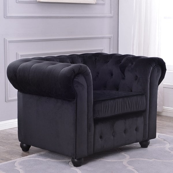 Shop Belleze Classic Scroll Arm Large Living Room Accent Chair Ultra