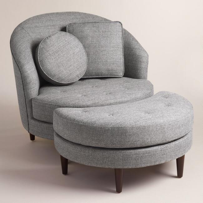 Extraordinary Gray Seren Round Seating Collection With Round Coffee