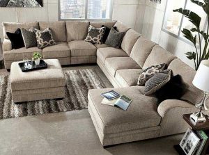 Ashley Furniture:Cosmo- marble 3 piece, RAF sectional sofa Chaise