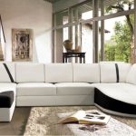 Sofa set living room furniture Modern Leather corner sofas with U