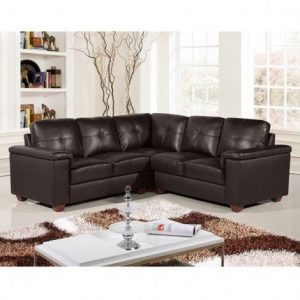 Windsor Dark Brown Leather Corner Sofa Collection | Home Decor and