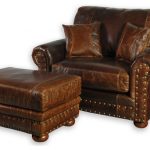 Western Style Leather Sofa Chair - Southwestern - Armchairs And