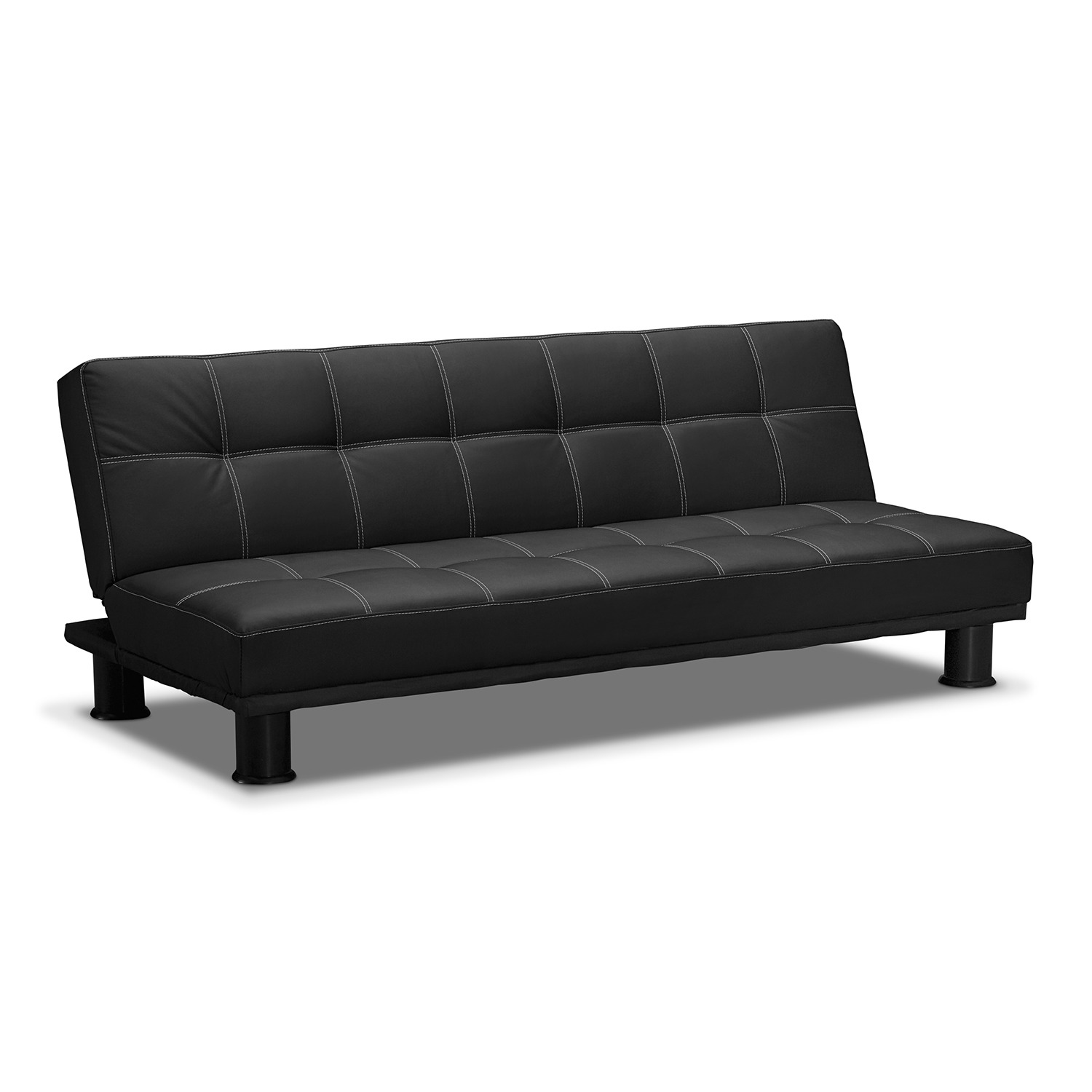 Phyllo Futon Sofa Bed - Black | American Signature Furniture