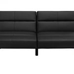 Amazon.com: DHP Studio Convertible Futon Couch, Black Faux Leather