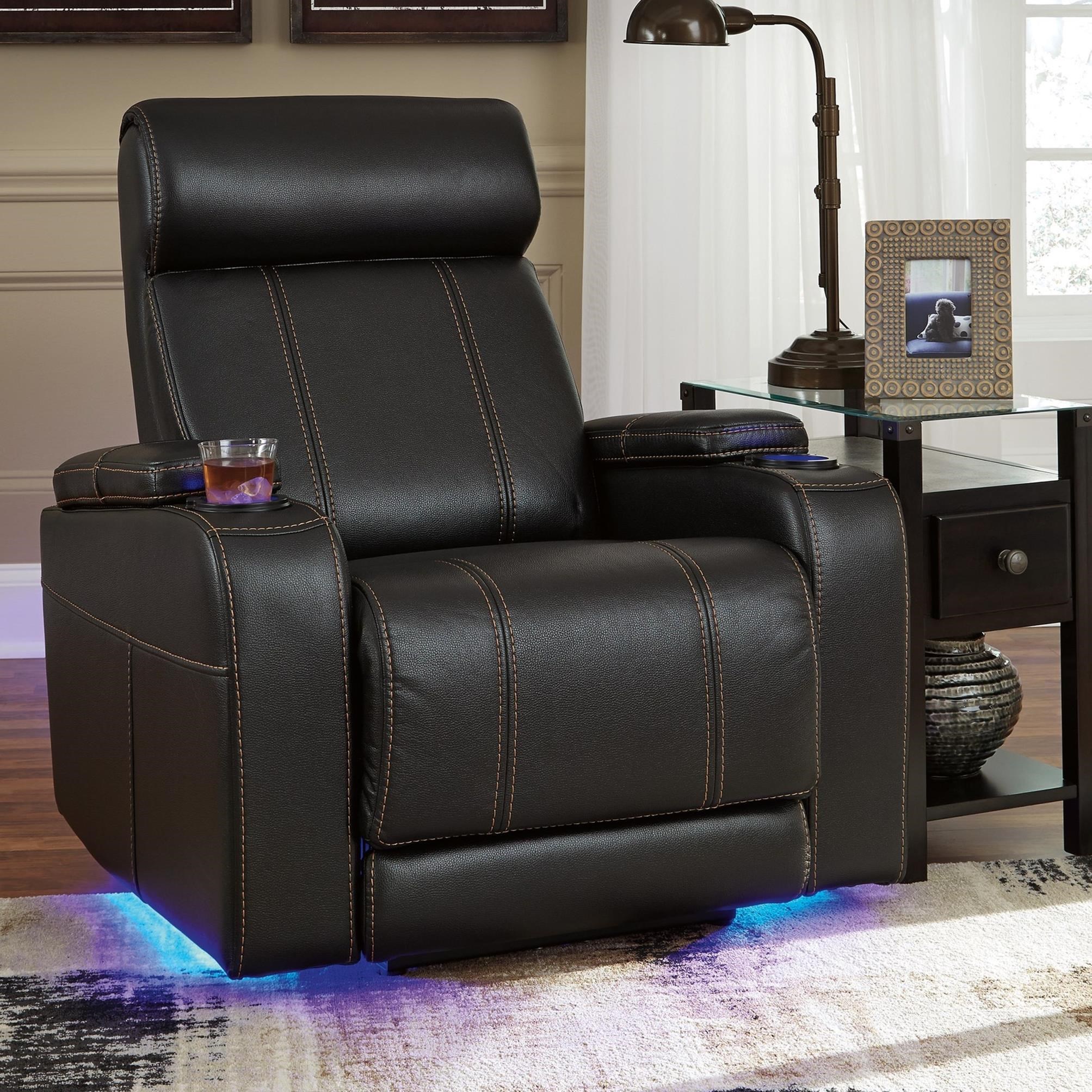 Signature Design by Ashley Boyband Faux Leather Power Recliner with