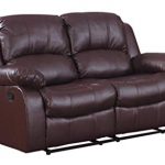 Amazon.com: Homelegance Double Reclining Loveseat, Brown Bonded
