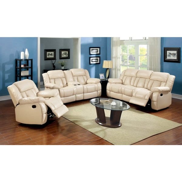 Shop Barbz Traditional 2-Piece Ivory Recliner Sofa Set by FOA - Free