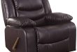 Amazon.com: Bonded Leather Rocker Recliner Living Room Chair (Brown