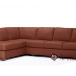 Natuzzi Editions Roya B735 Chaise Sectional Leather Sleeper Sofa in