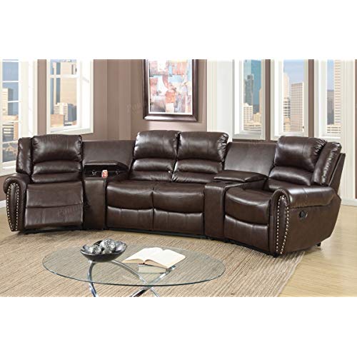 Leather Reclining Sectional: Amazon.com