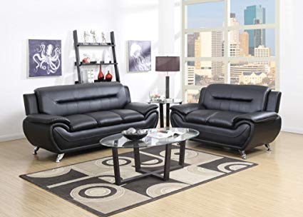 Amazon.com: GTU Furniture Contemporary Bonded Leather Sofa