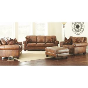Shop Sanremo 4-Piece Top Grain Leather Sofa Set by Greyson Living