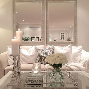 Living room, mirrors behind couch | For the Home