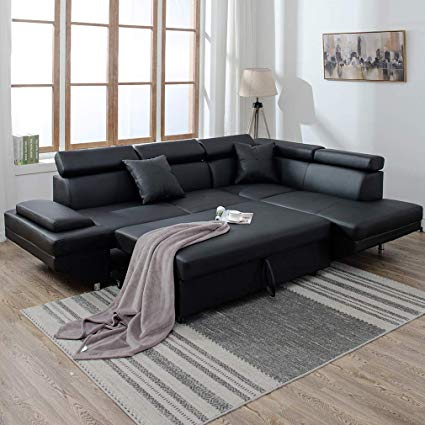 Amazon.com: Corner Sofas Sets for Living Room, Leather Sectional