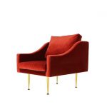 Florence D - Modern Lounge Armchair - Curved Arms - Velvet u2013 Organic
