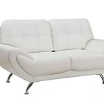 Amazon.com: Reanna White Breathable Leatherette Loveseat by