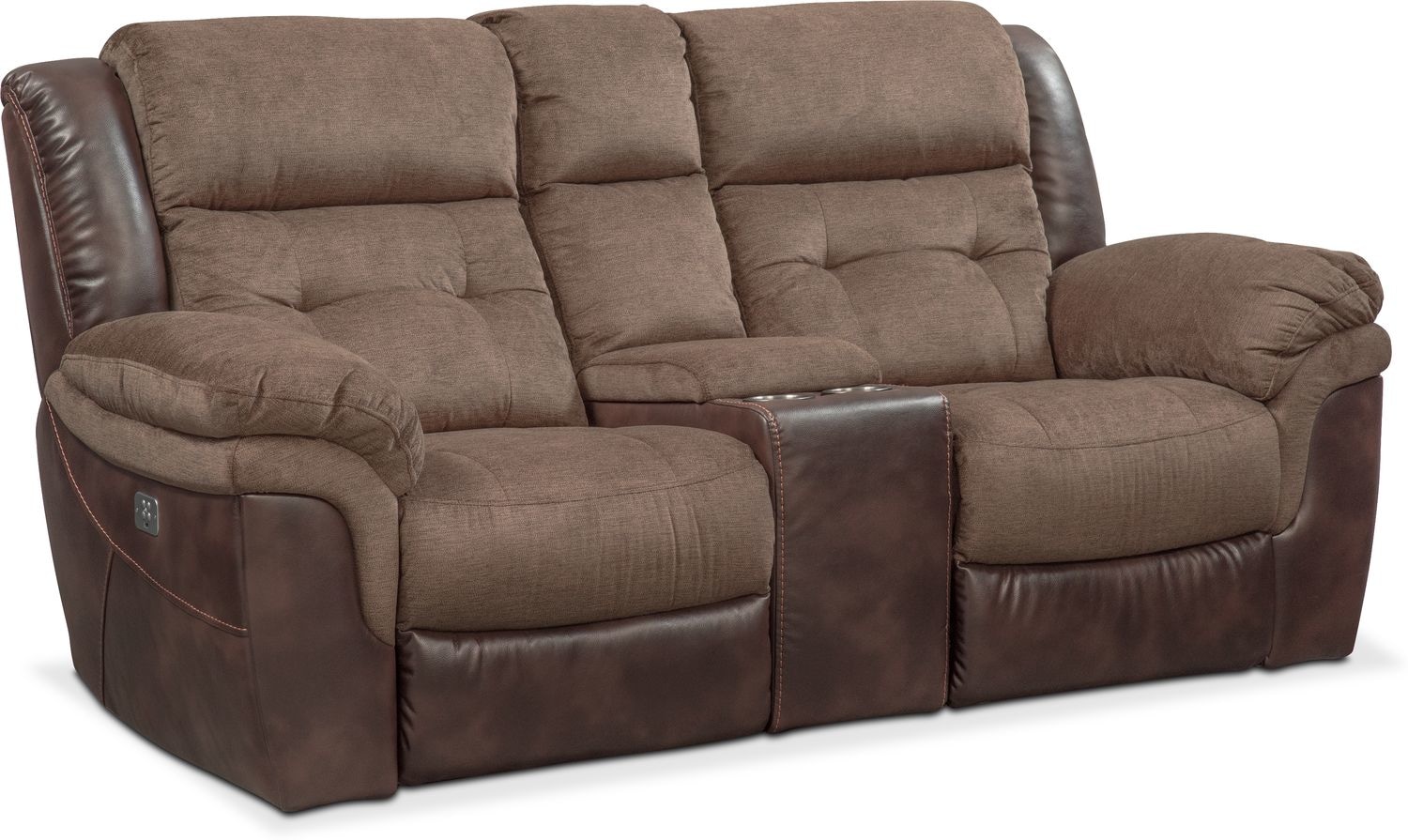 Tacoma Dual Power Reclining Loveseat with Console | Value City