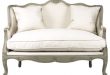 Adele French Country Distressed Sage Green and White Settee Loveseat
