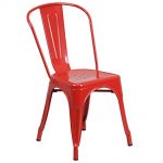Amazon.com: Flash Furniture Metal Chair, Red: Kitchen & Dining