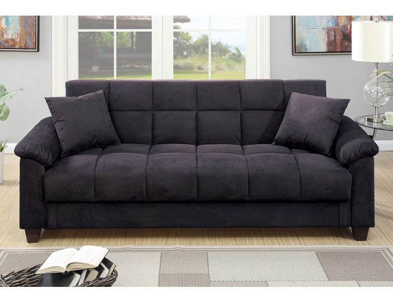 Kylie Microfiber Sofa Bed With Storage