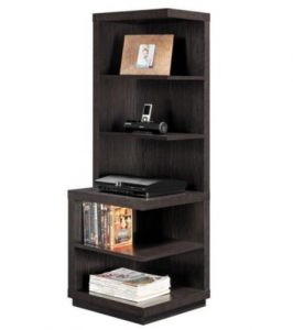 Modern Corner Bookcase With Five Shelves Home Office Furniture